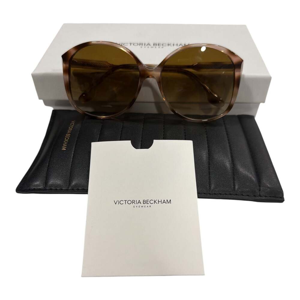 Victoria Beckham VBS129S Oversized Brown Gradient Sunglasses – NEW